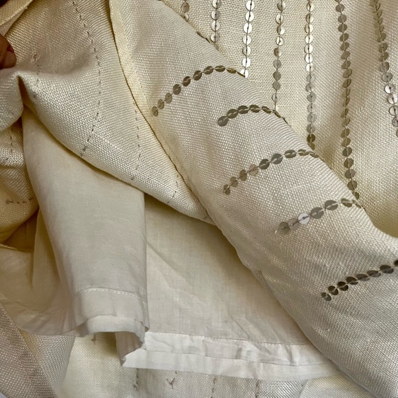 Tory Burch Sequin Linen Pencil Skirt - Picture 4 of 8